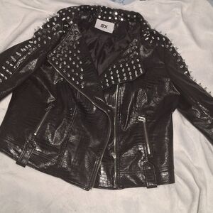 Black Studded Jacket for Women Only worn 3 times